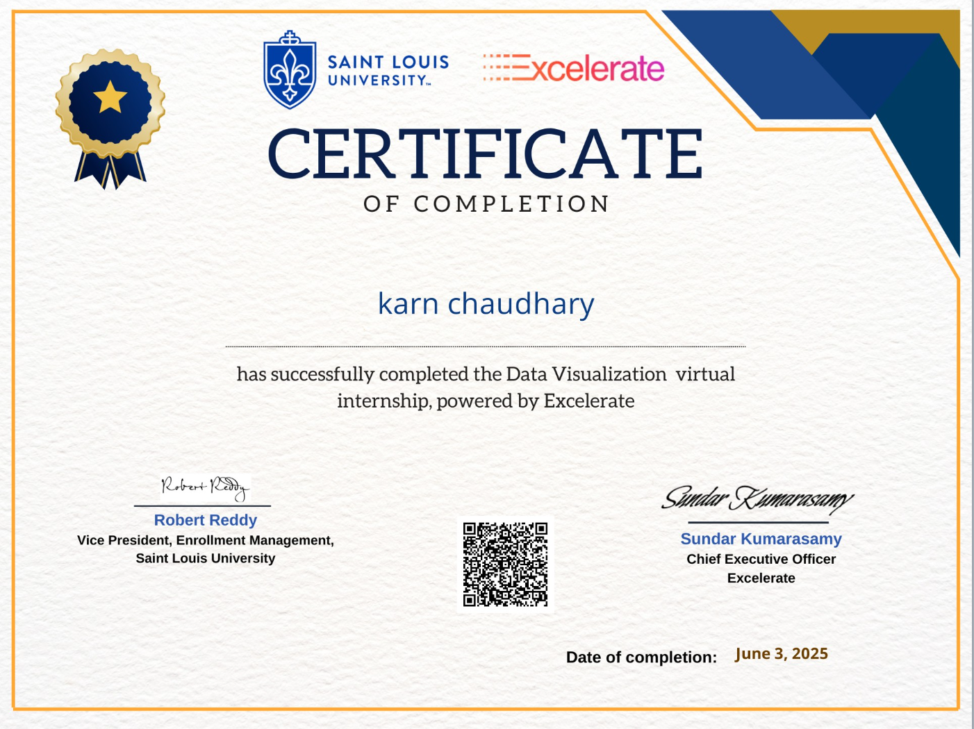 Data Visualization Certificate